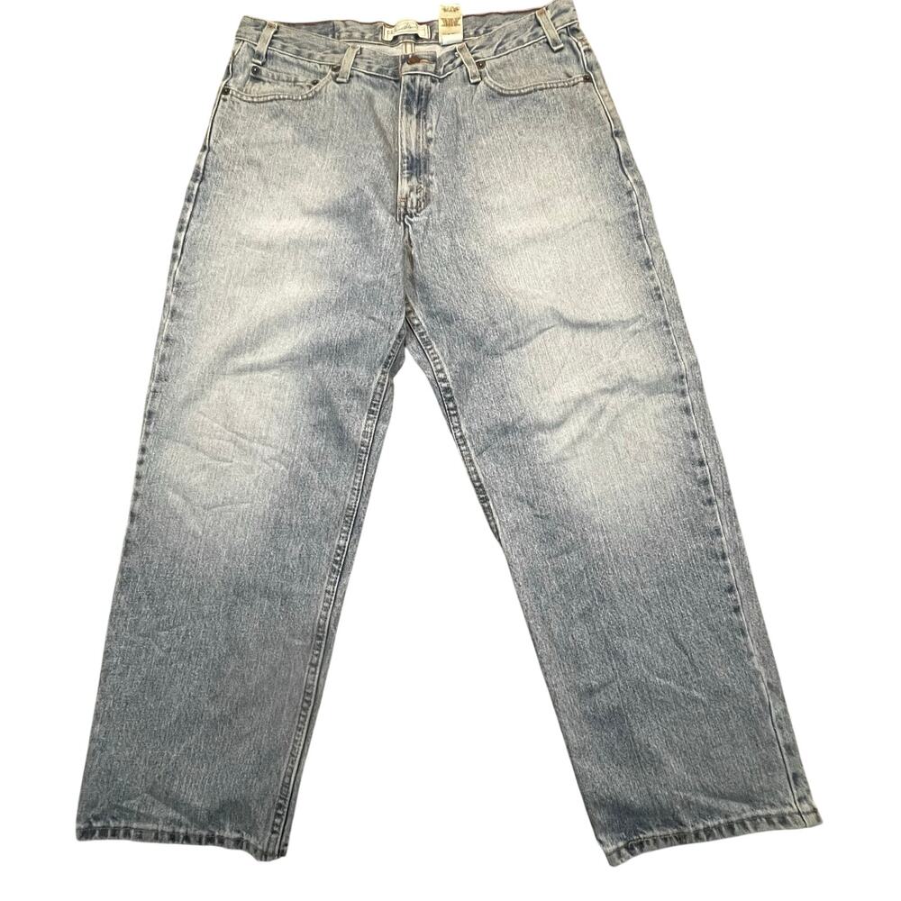 Levi Strauss Signature Jeans Mens 36x29 Light Wash Straight Leg‎ Denim